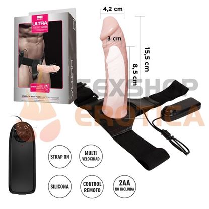 Arnes con dildo vibrador regulable